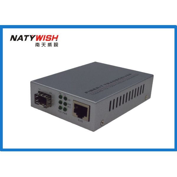 Stable Performance Fiber Media Converter , 10 / 100M SFP Media Converter With One SFP GE Slot