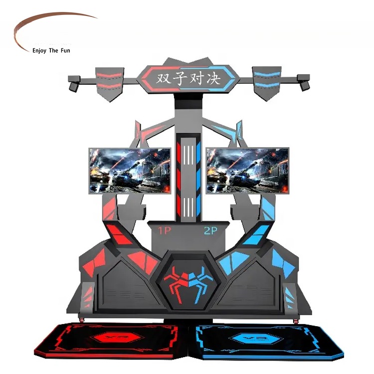 Fly 360 Vision Shooting Game 9D VR Machine in operation