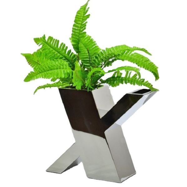Luxury metal decorative X shape flower pots & planters