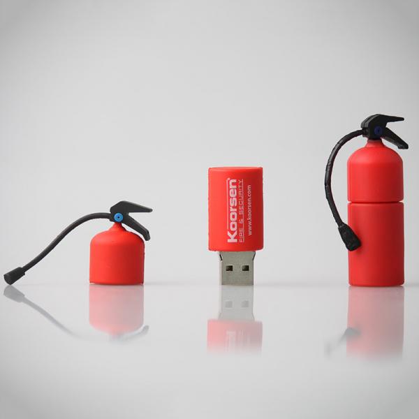 Fire Extinguisher Shape Cheap USB Flash Drive Logo Customized
