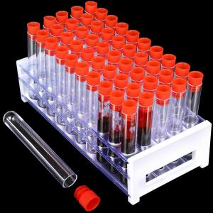 China Clear Plastic Test Tubes With Caps And Holder Rack For Nurse Party Decorations Halloween Party Favors on sale