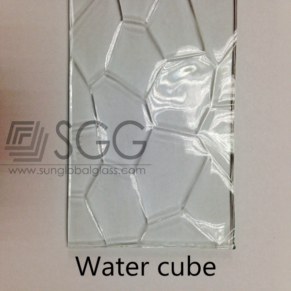 high quality 3mm/ 4mm/ 6mm thickness water cube pattern glass