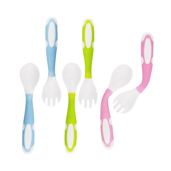 Customized Color / Size Silicone Baby Spoon Soft Material Heat Resistant