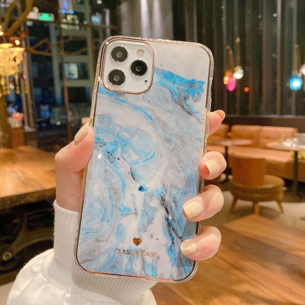 BiDa Marble Phone Case Shock Free Classic Gold Foil Protective Case For Iphone 11 Pro