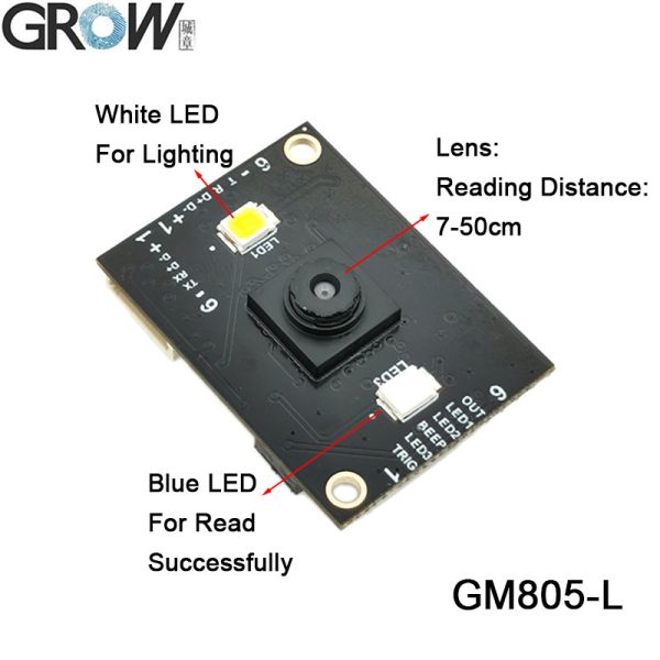 GROW GM805 Series DC5V USB/TTL232 Interface 1D/2D QR Bar Code Reader PDF417 Barcode Scanner Module for Arduino Windows Android
