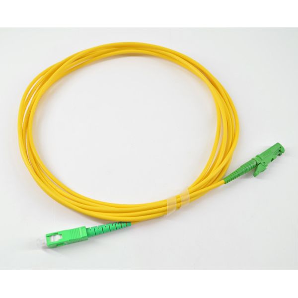 PVC/LSZH Jacketed Fiber Optical Patch Cord E2000 APC/UPC OS2 9/125um Simplex 2.0/3.0mm