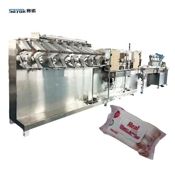 8L High Efficiency Family Wipe Packing Machine Servo Driven Stacking System Wipes Machine