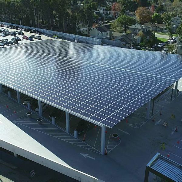 5000mm span ground Carport Solar mounting system solar bracket solar structure PV mounting system