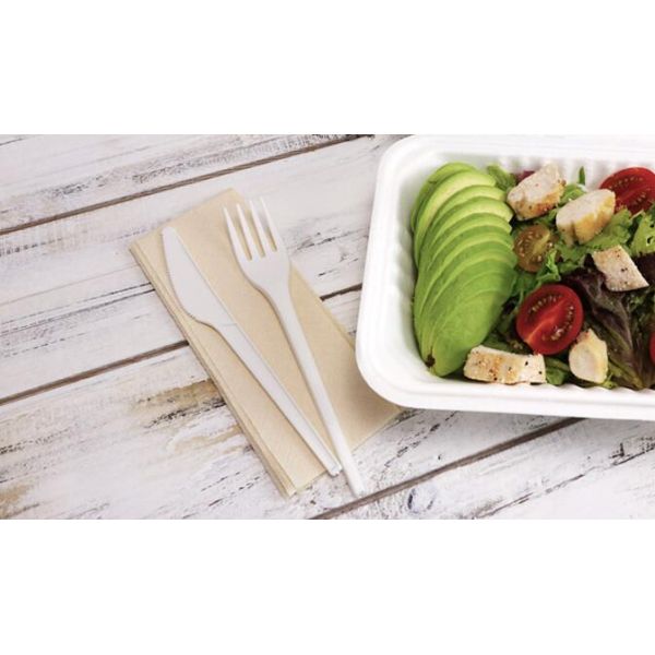 PLA Disposable Biodegradable Cutlery Set Nontoxic Durable Safe Material