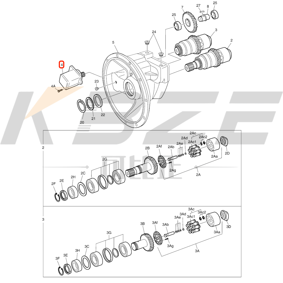 DOOSAN DAEWOO 400910-00134 GEAR PUMP FOR DX340 DX420 DX480 DX520 EXCAVATOR