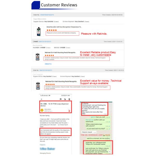 IR Android7.1 Face Recognition Temperature Measuring Machine Access control