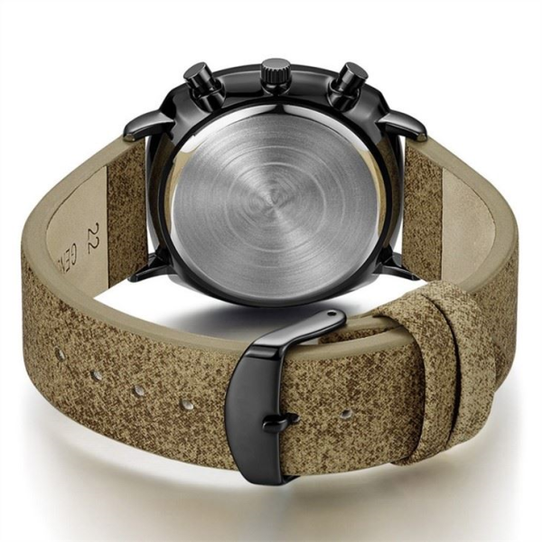 Men Casual Quartz Mechanical Watches Microfiber Strap Small Dial Square Shape