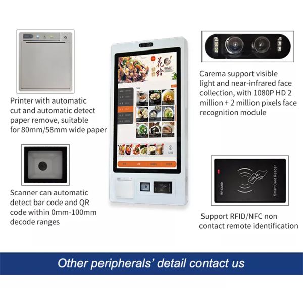 Payment Kiosk Self Service POS Kiosk Interactive Android Touch Screen