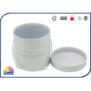 Buy cheap Ribbon Handle Flat Edge 157gsm Coated Cardboard Paper Tube product