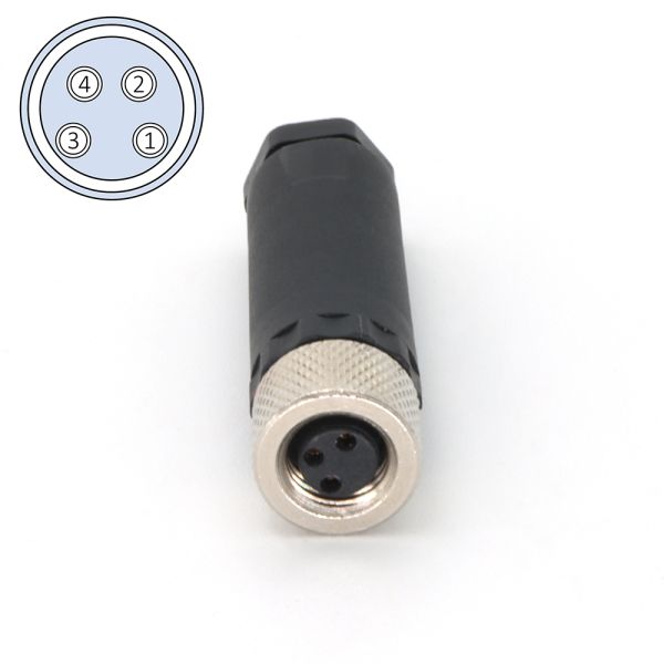 M8 Wireable Field Assembly Connectors 5 Pin B Code IEC 61076-2-104