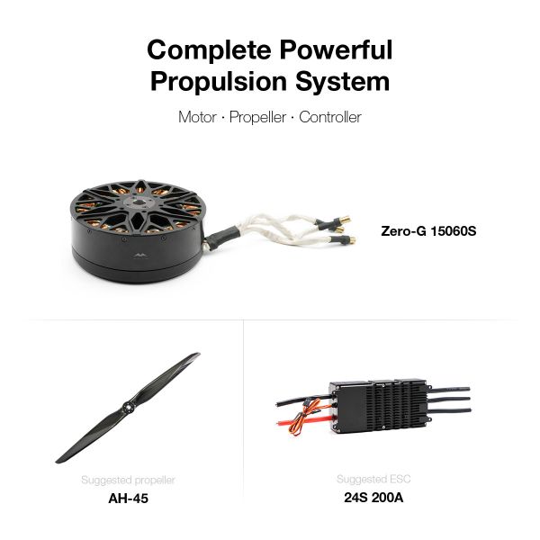 Lightweight Paramotor Brushless 15060 56kg Thrust Including Motor Controller And Propeller