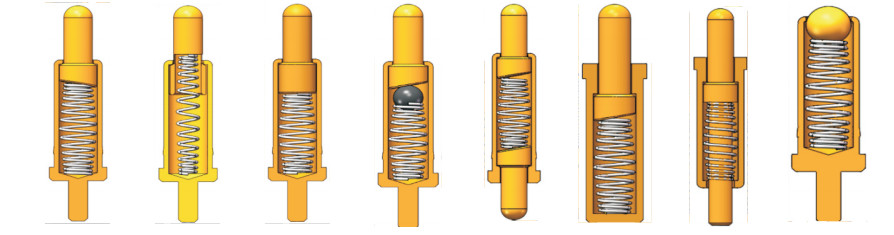 2A Solder Cup Pogo Pin Brass Spring Loaded Pins For Signal Transmission