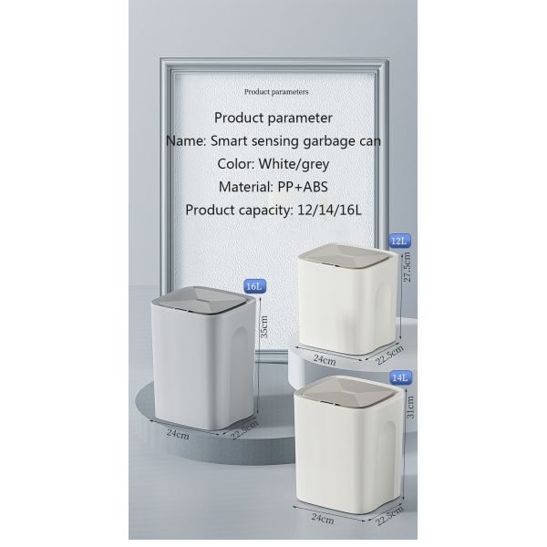 Intelligent Induction Garbage Can Household Bedroom Large Capacity Kitchen Automatic Intelligent Induction Garbage Can