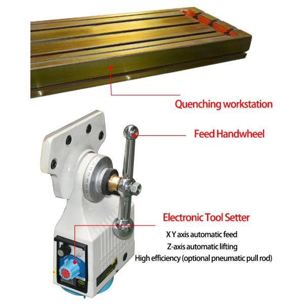Vertical Horizontal Turret Milling Machine 5HW With Turret Milling Head