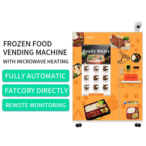 Big Touch Screen Frozen Food Vending Machine Fully Automatic Frozen Food Vending Machine With 45S Quick Heating