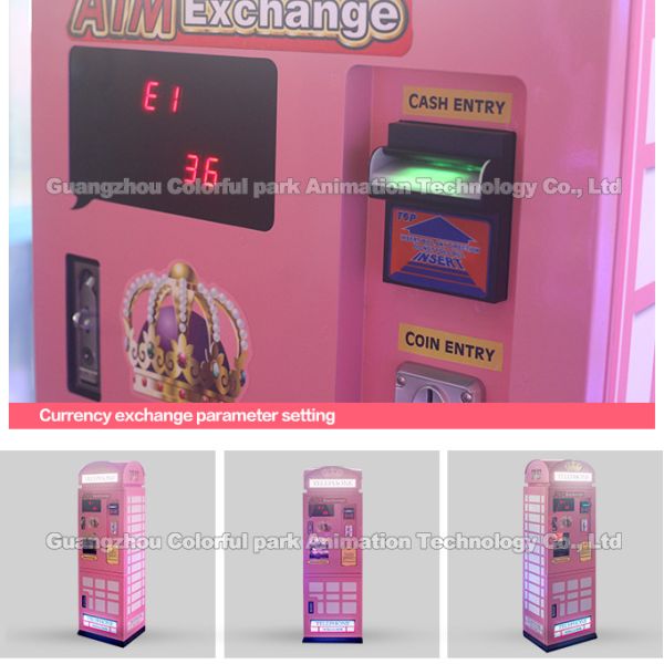 Automatic bill exchange arcade game token ATM coin exchange machine automatic changing tokens game machine