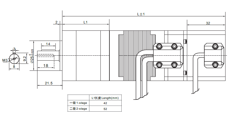 NEMA17 42mm 2phase closed loop stepper motor with planetary gearbox and permanent magnet brake