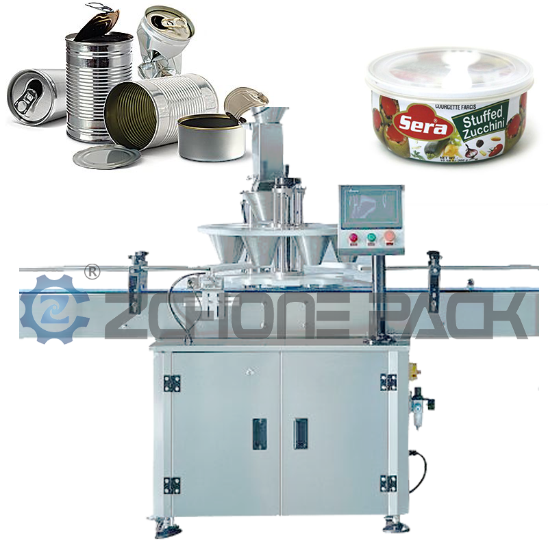 Granule Solid Canned Candy Filling Machine Production Line Bottle Cutting Machine Labeling Machine