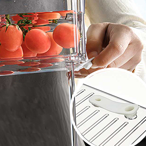 Fridge Organizer, Stackable Refrigerator Organizer Bins With Lids, BPA-Free Produce Fruit Storage Containers