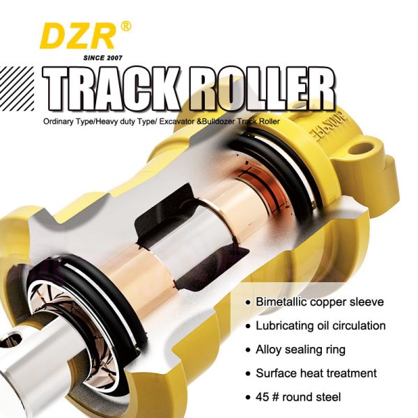 E303/E345 HRC53-57 8-12MM Bulldozer Track Roller For Undercarriage Parts 1787293
