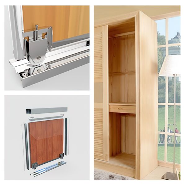 8.5cm*11cm Sliver Soft Close Sliding Wardrobe Door Rollers for Easy Installation