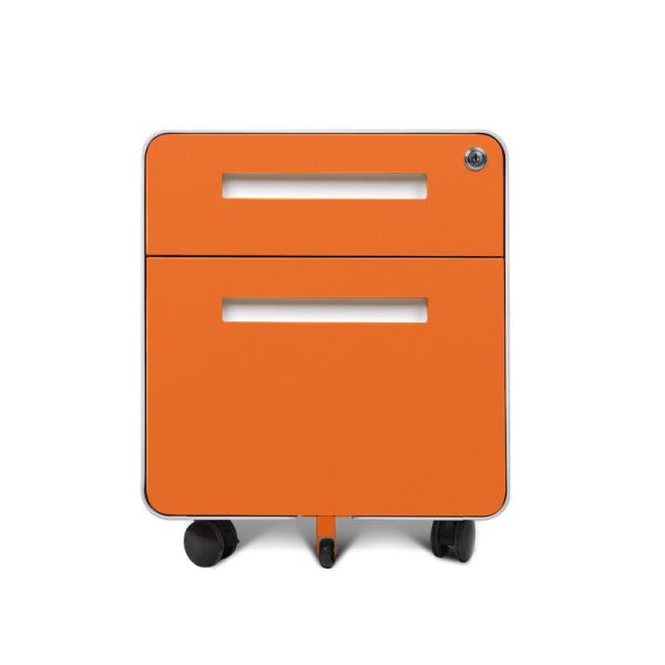 Anti Tilt Round Edge 2 drawer mobile pedestal file With Moveable Castor