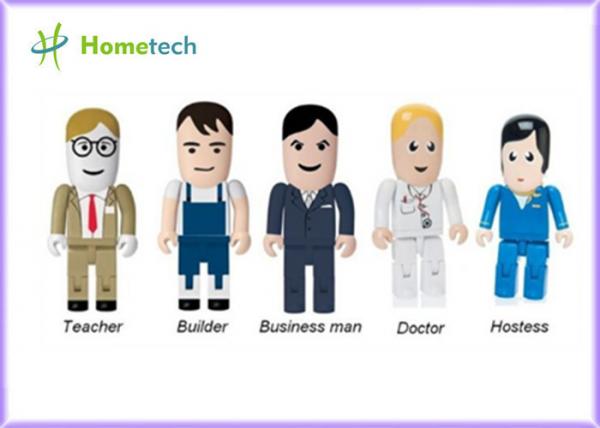 Quality Portable Character USB Drives Doctor With Durable Solid State Storage , Doctor / Nurse Model for sale