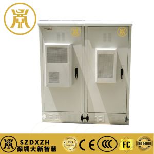 China Dual Compartment Lockable Electrical Cabinet Galvanized Steel Power Supply Enclosure on sale
