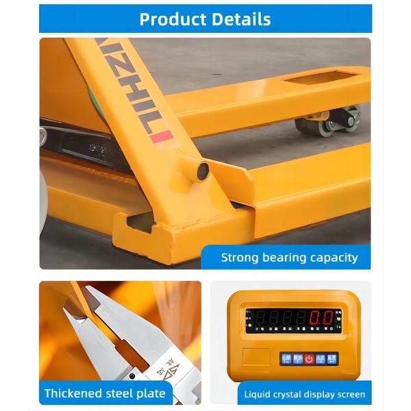Waterproof Electronic Hand Wighting Pallet Jack Hydraulic Electric Pallet Truck With Scale Simple Electric Forklift