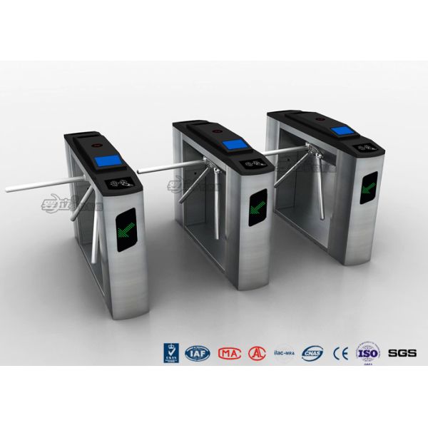 Entry Systems Access Control Turnstiles with Led Display , Road Barcode Electric Turnstile