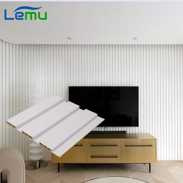 Slat Interiored Nano PVC Wood Effect Indoor Fluted Wall Panel for Household Decoration