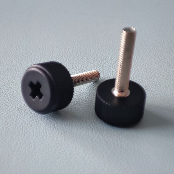 Mill Steel PA66 M3 Knurled Thumb Screw Cross Head M3x15mm Screw Customized