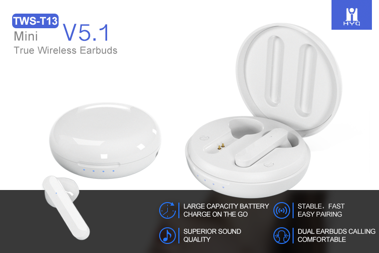 IXP4 Waterproof Bluetooth Earphones Touch Control Built - In Microphone