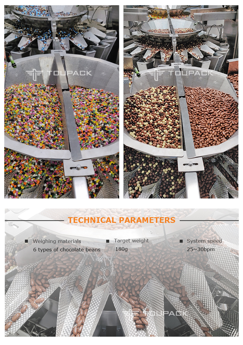 Automatic Potato Chips Pillow Bag Packaging Machine with Multi Head Weigher Vertical Packing Machine for Snackes