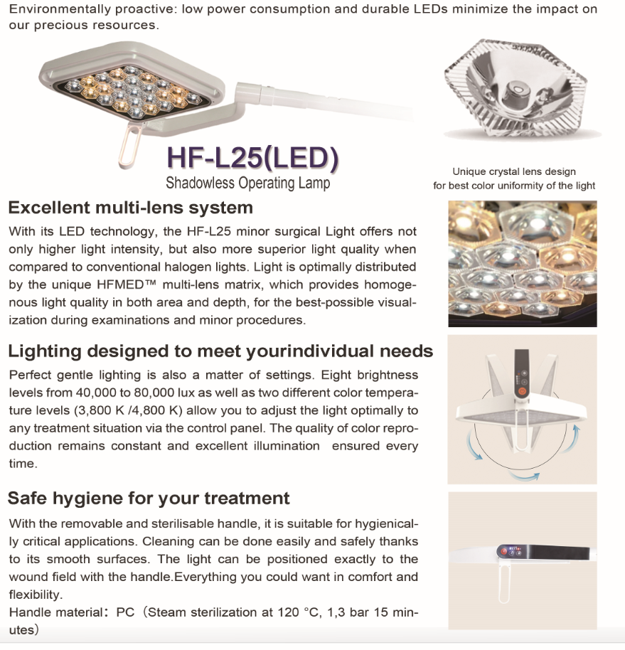 FDA Approved Mobile Examination Light 97 Ra With Two Years Warranty