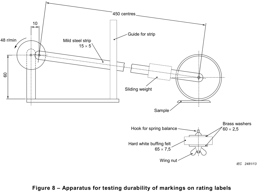 IEC 60730 Standard 20mm Stroke Marking Durability Tester