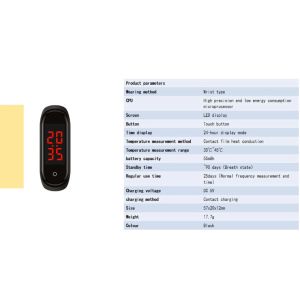 China Touch Screen NRF52832 Chip IOS Temperature Monitor Wristband on sale