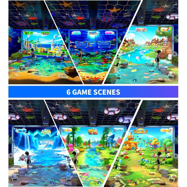 Real-time interactive effects Beach Projection Game Competitive Mode For Children