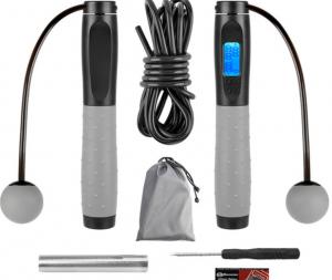 Buy cheap YLY Black Color Body Building Aerobic Training Smart Digital Jump Rope Adjustable PVC product