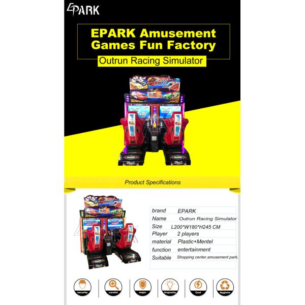 Cheap Double Players old style classic arcade Racing Game Machine Alloy Steel Structure With 1 Year Warranty