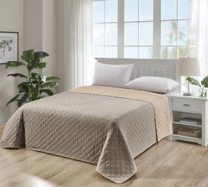 Buy cheap Soft Hypoallergenic Reversible Quilted Bed Spread in Geometric Ultrasonic product
