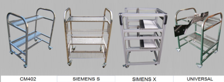 Aluminum Alloy Material SMT Feeder Cart 2 Layers CE Approved
