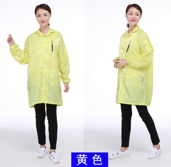S- XXXL Polyester Breathable ESD Cleanroom Garment Anti Static