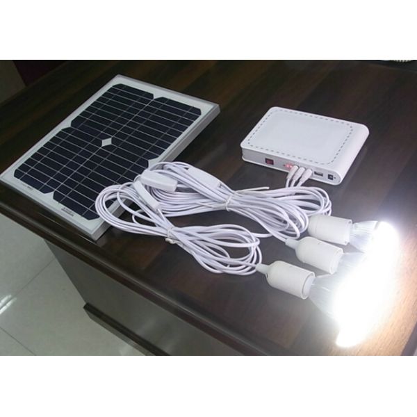 20W Li-ion lithium battery solar home power system with LED 3W bulbs switch cable white and yellow solar energy