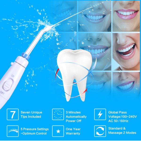 Nicefeel 360 Degree Tips Water Flosser With UV Sterilizer 600ml Water Tank